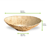 Mini Bamboo Leaf Round Dish 2oz D:3.1in - 50 pcs Mini Bamboo Leaf Round Dish 2oz D:3.1in - 50 pcs